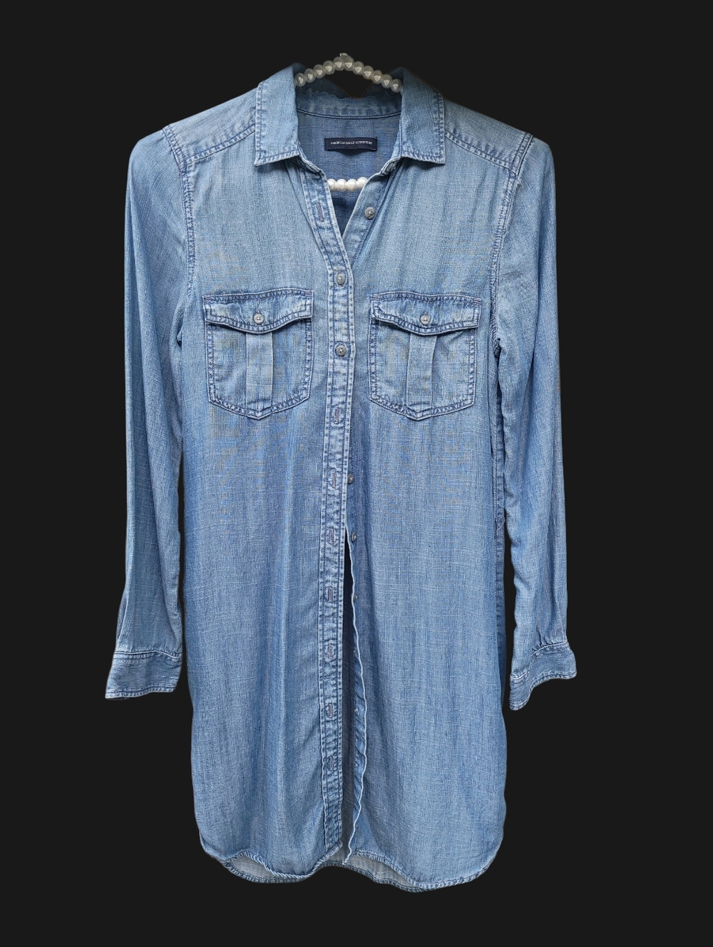 American Eagle Denim Shirt Dress Lyocell